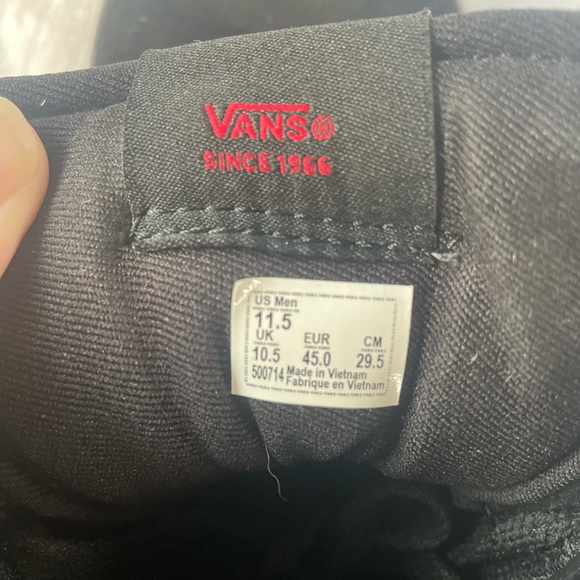 Vans black/gray checkerboard hi top skateboard sneaker NWOB size 11.5 - Picture 7 of 8